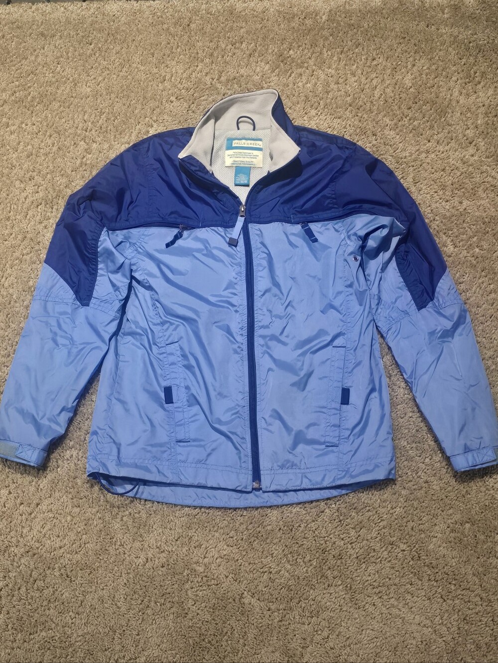 Falls Creek Boys Blue Nylon Jacket Size 14/16